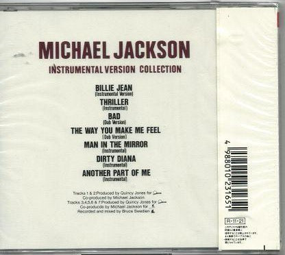 Michael Jackson Instrumental Version Collection Vintage Japan 5" CD SEALED