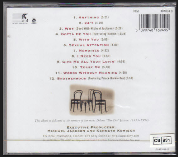 3T - Michael Jackson Brotherhood Vintage CD w/ Why and I Need You