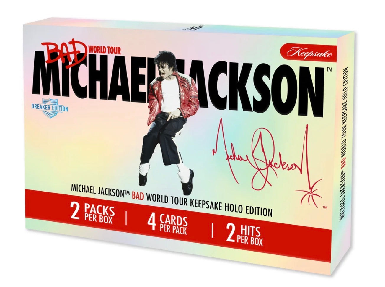 Michael Jackson 'Bad World Tour Keepsake Holo Edition' trading card box with 2 hits per box 