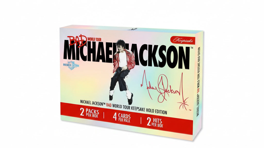 Michael Jackson 'Bad World Tour Keepsake Holo Edition' trading card box with 2 hits per box 