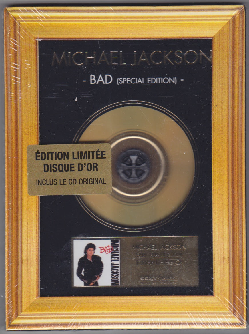 Michael Jackson BAD Gold Award CD